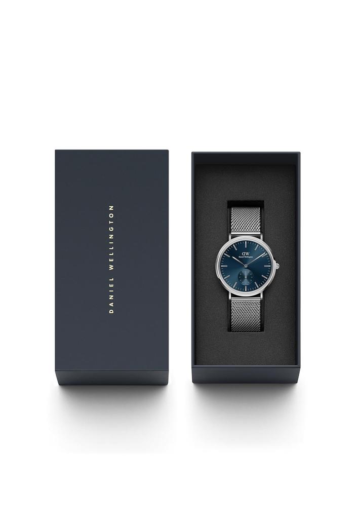 Daniel Wellington DW Men's Classic Multi-Eye Watch, 40mm, Sterling Silver, Arctic. A Sophisticated Luxury Timepiece, Perfect As a Gift.