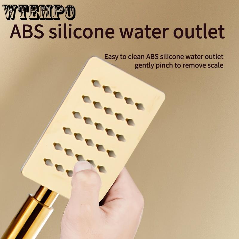 Black & Golden 4-Function Shower Set - Brass, Wall-Mounted with Handheld Spray Head, Dual Shower Heads for Enhanced Pressure