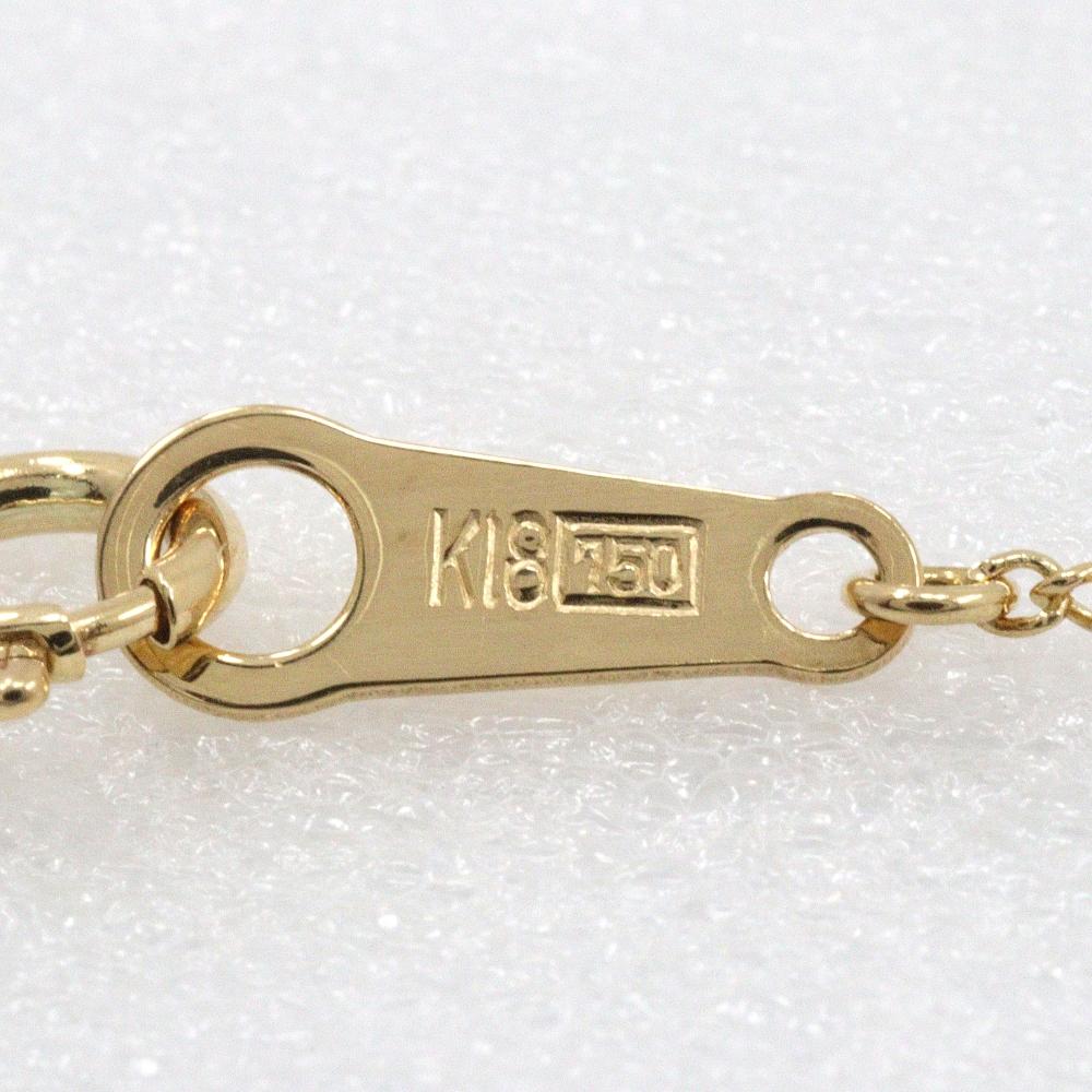 Necklace K18 Yellow Gold/diamond 2.5g Women Used