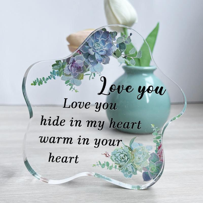 Valentinstag Muttertag Geschenk Schlafzimmer Wohnzimmer Dekoration Geformtes Acryl Ornament