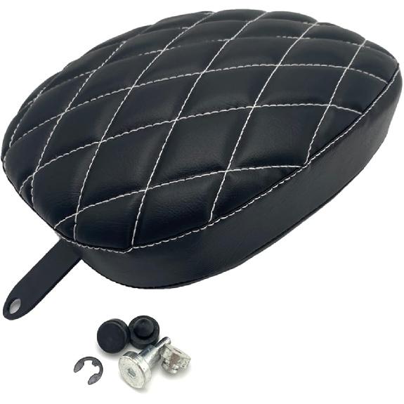 Solo Rear Passenger Seat for Harley Davidson Sportster X48 XL883 XL1200 72 2004-2019 Motorcycle Accessories Leather Pillion Cushion Pad (Black-E)
