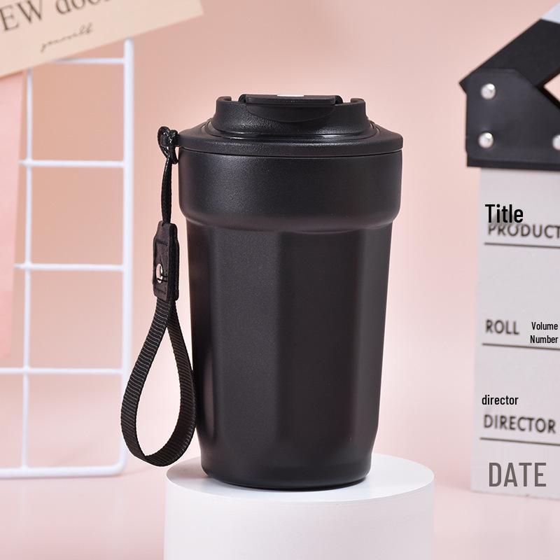 

Trendy 316 Stainless Steel Insulated Mini Tumbler - Stylish and Portable Coffee, Milk Tea & Water Cup 450ml чёрный