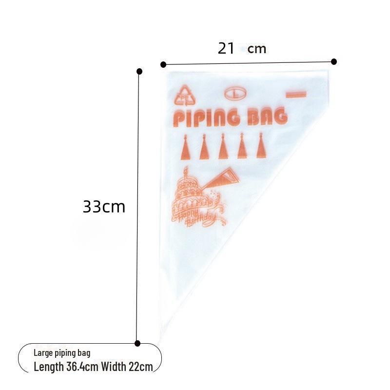 "Food-Grade Disposable Cookie & Cake Decorating Bags for Baby Food & Chocolate with Beautiful Seam"