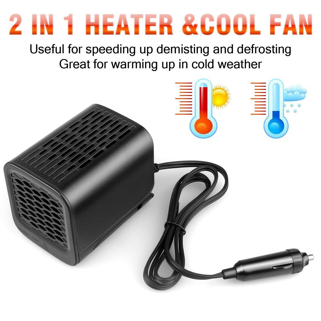 12V 120w Car Electric Heater Fan Windscreen Defroster Demister Heater Fan Combo Defogging Defrosting Heating Fan