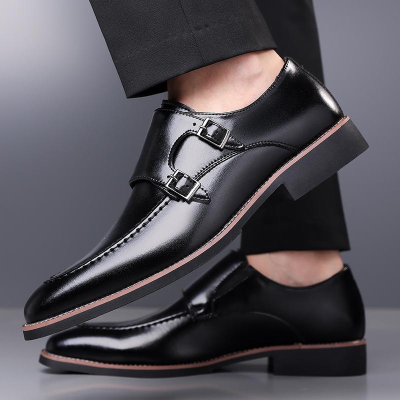 Fashion Casual Business Men's Leather Shoes Fashionable gentleman style Daily leisure party Outdoor Wedding Groom Shoes Plus Size 38-48