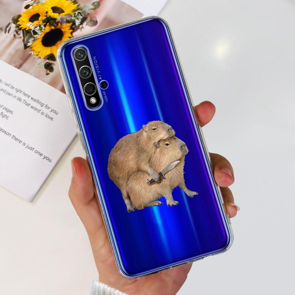 For Huawei Nova 5T Phone Case Nova5T YAL-L21 YAL-L61 YAL-L71 Elegant Printing Soft Silicone Clear TPU Slim Cases