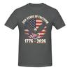 Unisex American 250 Anniversary USA Vintage T Shirt Streetwear Oversized Cotton Crewneck Sleeve Custom Tshirt