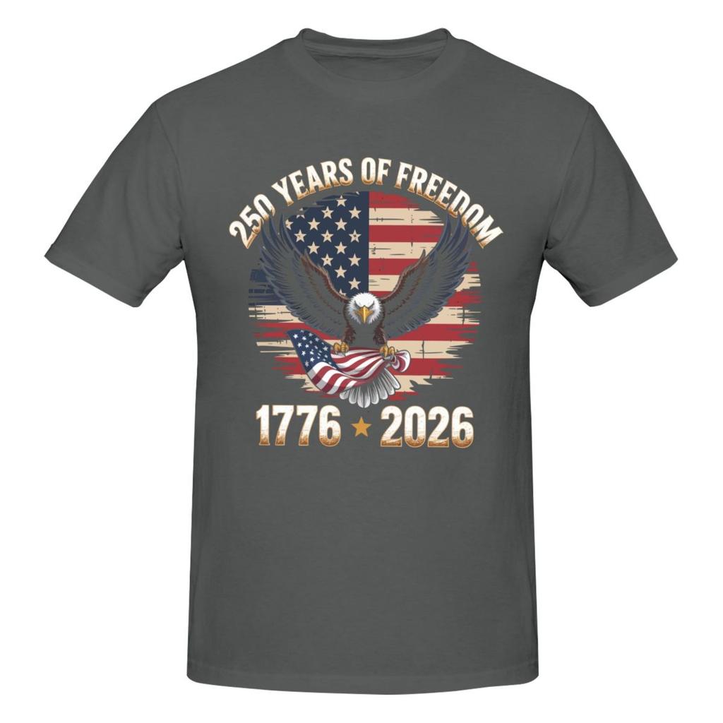 Unisex American 250 Anniversary USA Vintage T Shirt Streetwear Oversized Cotton Crewneck Sleeve Custom Tshirt