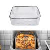 1 Pcs Square Stainless Steel Air Fryer Basket For 5.8QT 6QT Air Fryer Accessories Food Frying Basket For Baking Cooking Tool