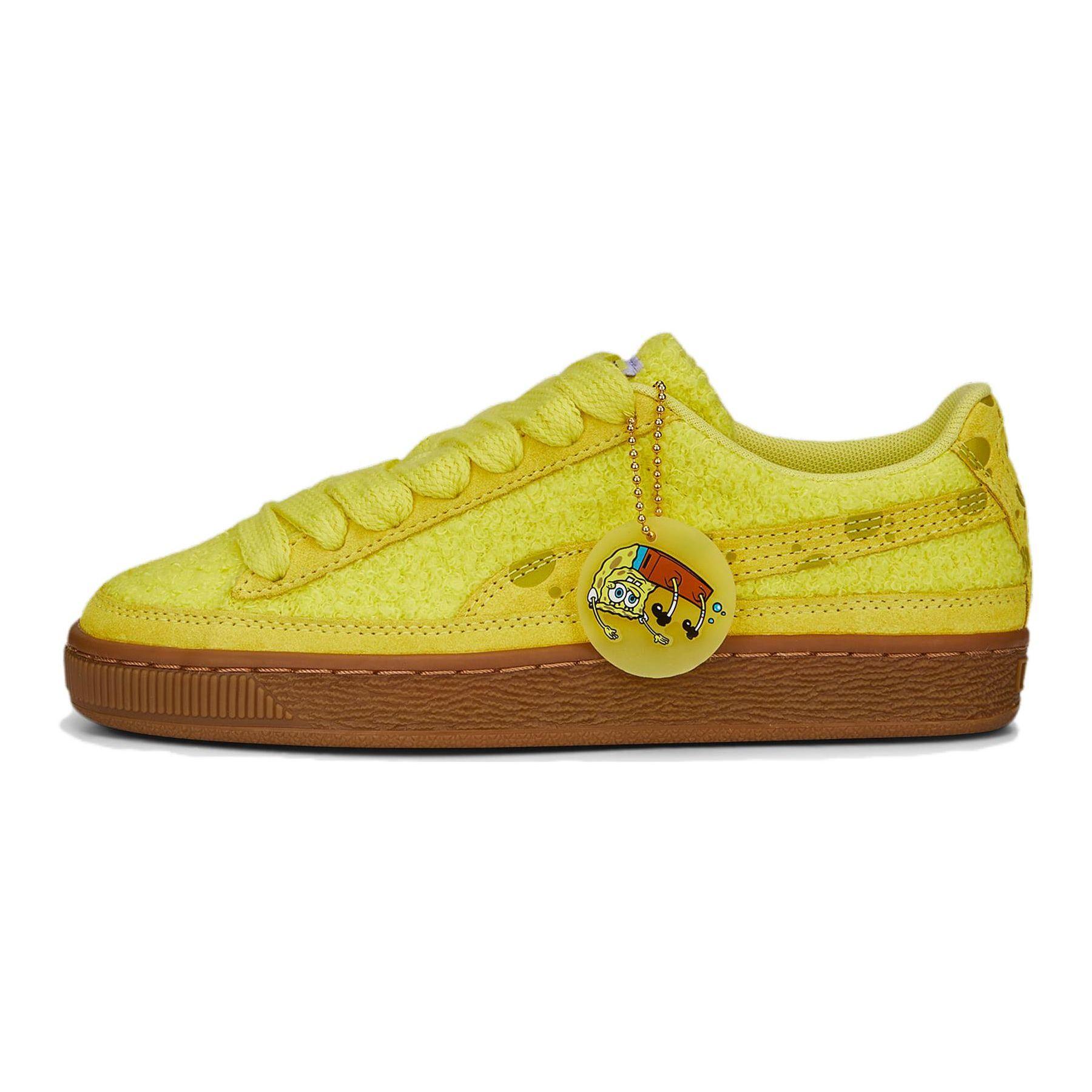 

Puma Suede Spongebob Jr Kids Yellow Lifestyle Sneakers 392113-01 36
