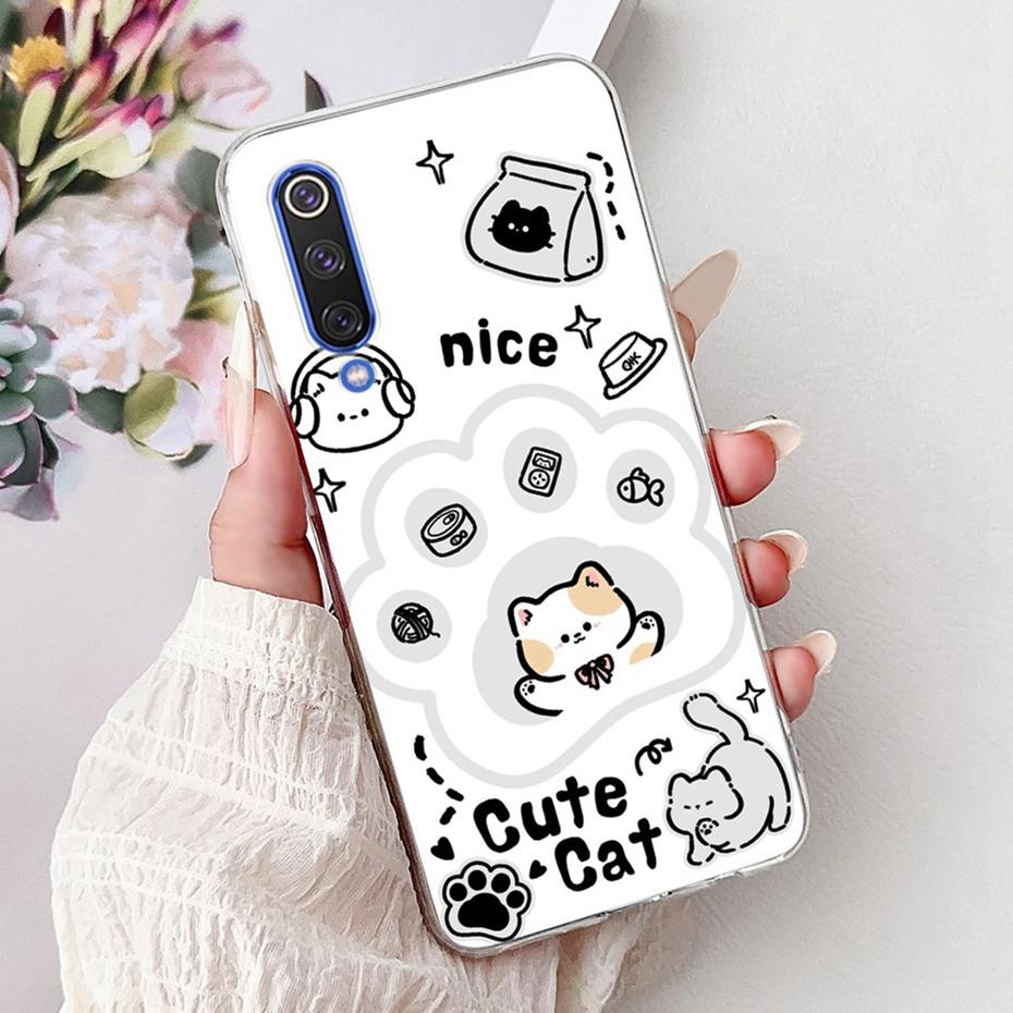 Cute Painting Phone Case For Xiaomi Mi 9 9SE 9Lite Soft Silicone TPU Back Cover For Xiaomi Mi9 9 SE 9 Lite Cases Bumpers
