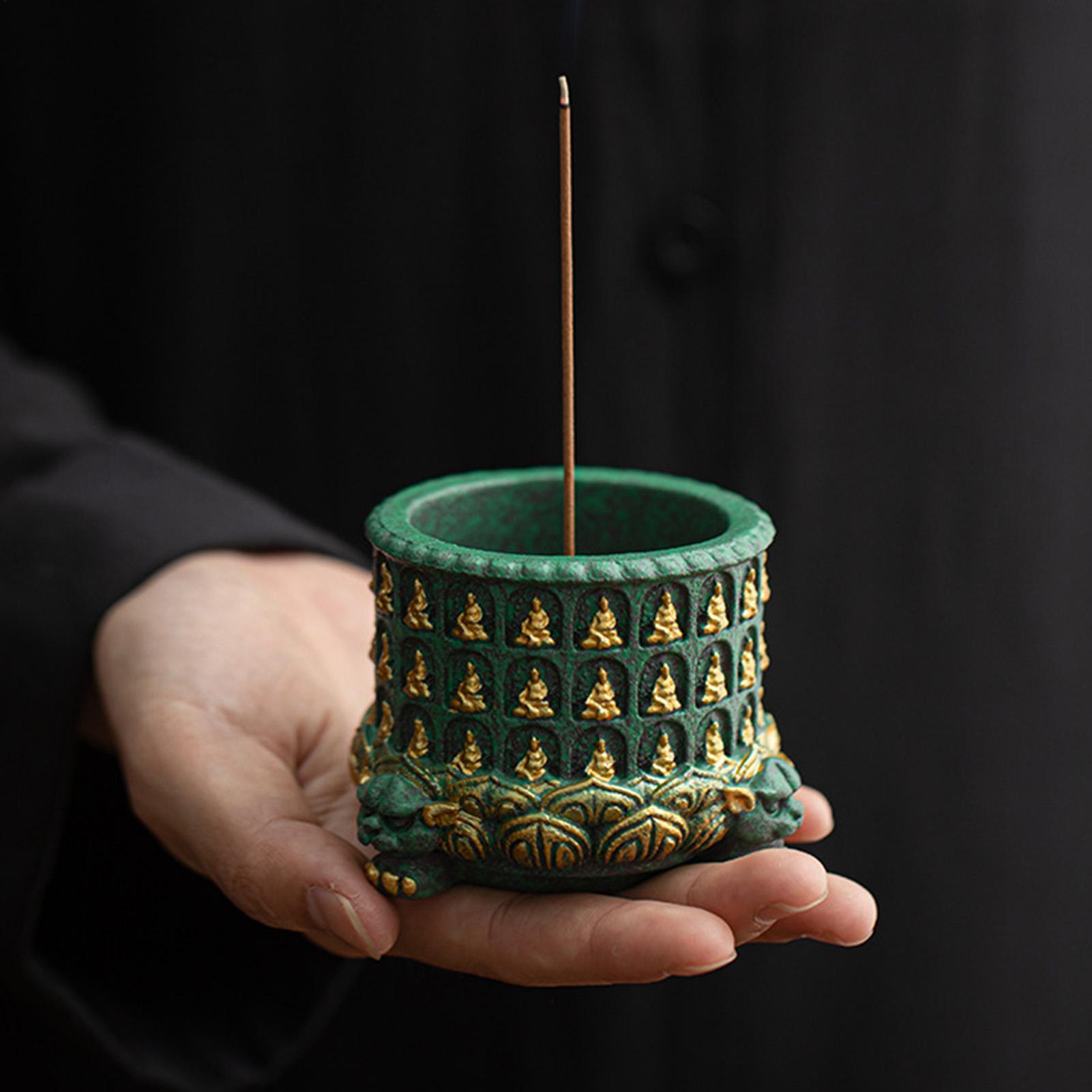 

Handmade Incense Burner Ceramic Coil Incense Holder for Meditation Relaxation Yoga Zen Home Office Decor Altar Good Luck Gift China Mainland