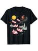Funny Ugly Christmas T-Shirt for Adults - Santa Riding Pink Pig Family Matching Outfit (S-XXXL)   Un