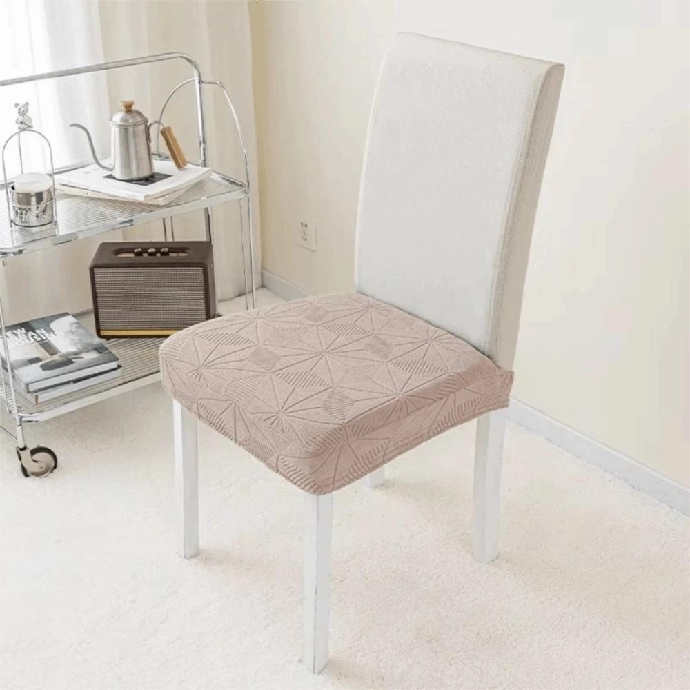 Polyester Dining Chair Slipcovers Jacquard Cushion Cover For Restaurant Dining