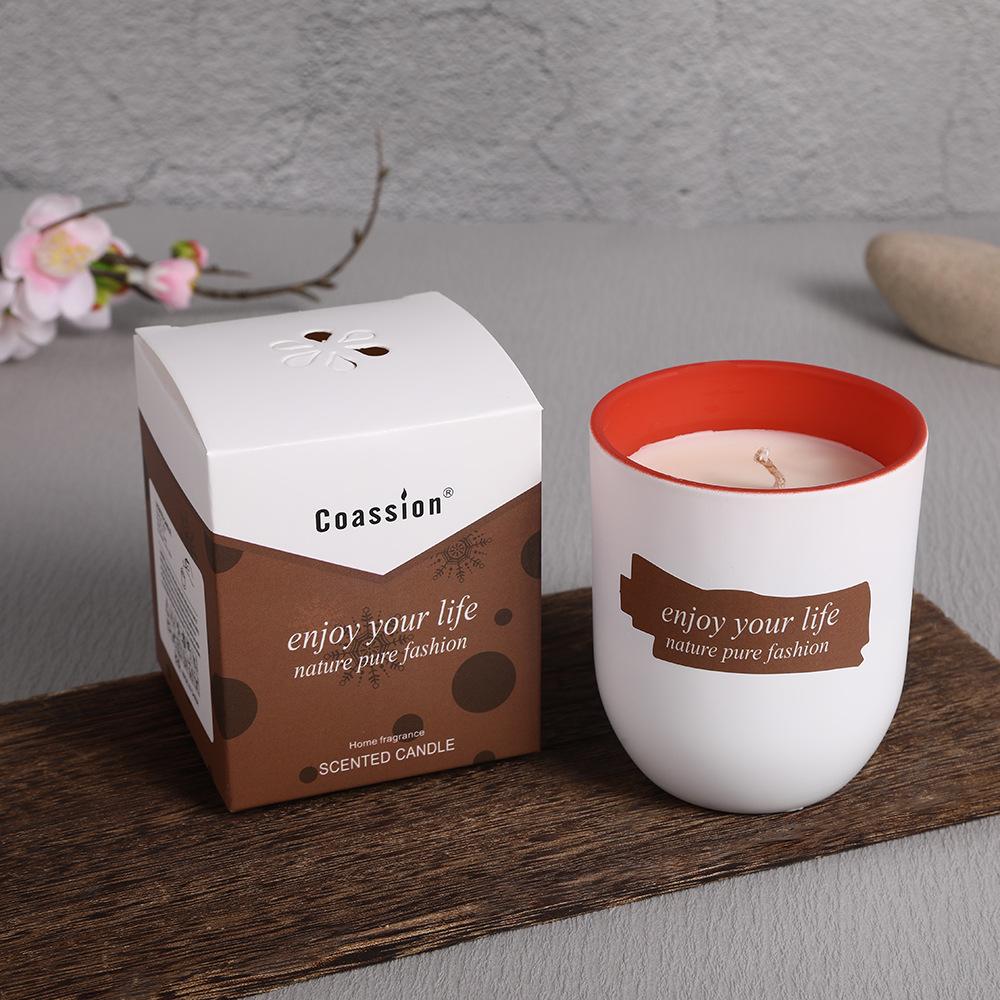 Colored Glass Cup Soy Wax Scented Candle Home Scented Candle Ornament Wedding Souvenir