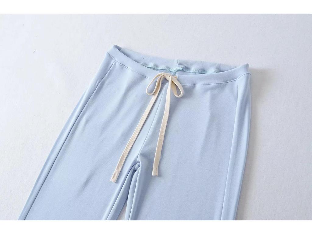 Women's Low Waist Flared Yoga Cashmere Sweatpants - Versatile, Drawstring, Casual Spring Style