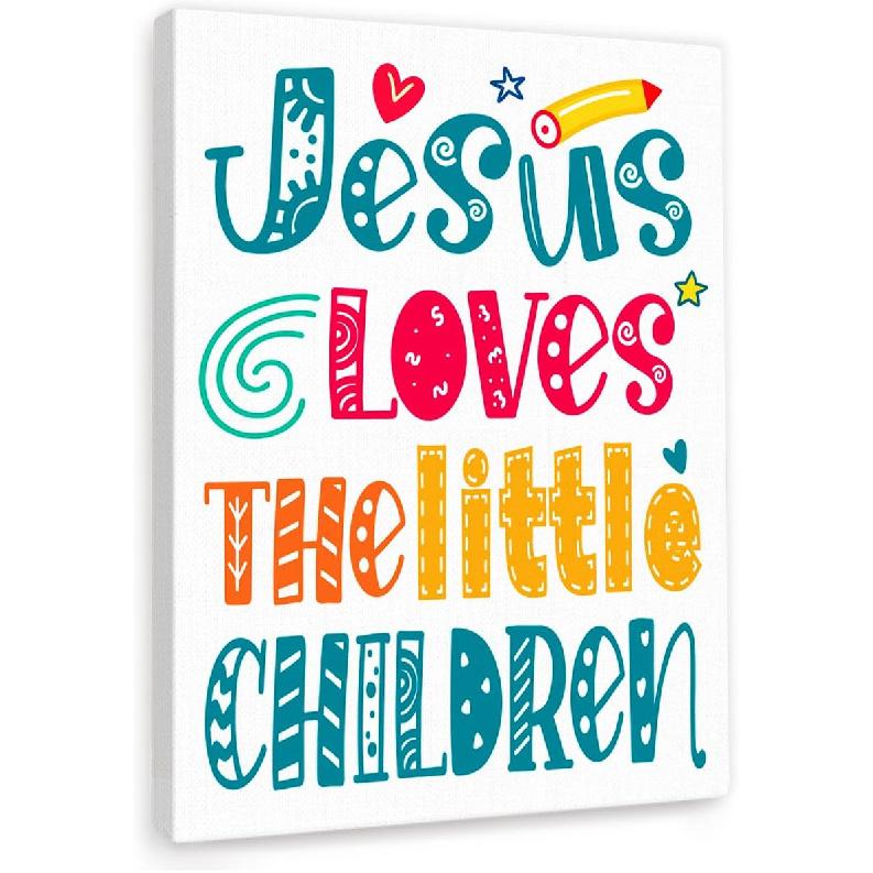 Christian Scripture Wall Art For Kids,The Lord Is With Me Psalm 118:6 pirational Bible Verse Canvas Framed Paintings Posters For Nursery Sunday