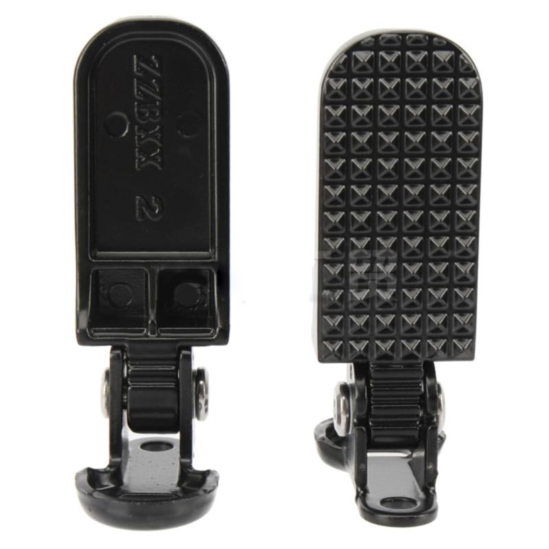Electric Rear Pedals Aluminium Foldable Pegs Folding Footrest for Electric Scooter Electric Scooter Accessory Black