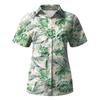 Women's Fashion Casual Hawaiian Printed Short Sleeve Buttoned Lapel Blouse Top