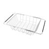 Freezer Organizer Bin Stainless Steel Expandable 20KG Load Bearing Freezer Storage Basket Flat Botto