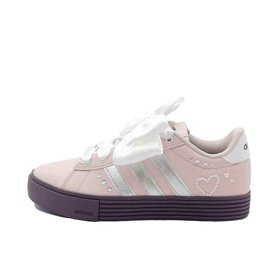 

Adidas Daily 4.0 Butterfly Wing Silver Sun Abrasion Resistant Low top Skateboard Shoes Unisex Pink JR0080(tea641-) 42⅔