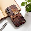 Retro Industrieller Stil Rostige Handyhülle Schwarzes Silikon Weich Für Samsung Galaxy A73,A72,A71,A70,A53,A52,A51