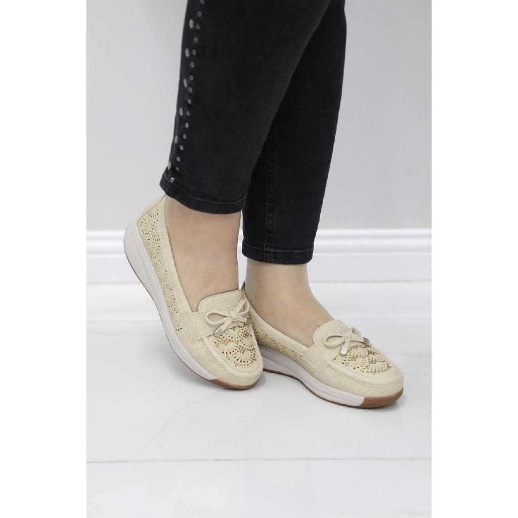 Wanetti Woman Mother 4 Point Orthopedic Anti-Sweat Anatomic Base Stone Shoes Flat Shoes