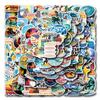 110 Surf Cartoon Graffiti Stickers: Unique Designs for DIY Phone, Desk, and Wall Decoration