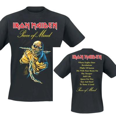 Ramybė Takelių sąrašas Iron Maiden Grafiškai Spausdinti Trumpomis Rankovėmis Laisvi Atsitiktiniai Vyriški ir Moteriški Visų Sezonų Marškinėliai Prabangūs Madingi