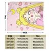 Sailor Moons Soft Blanket  Children Plush Bedding Throws Aesthetic Couch Chair Flannel Bedspread Sofa Bed Cover