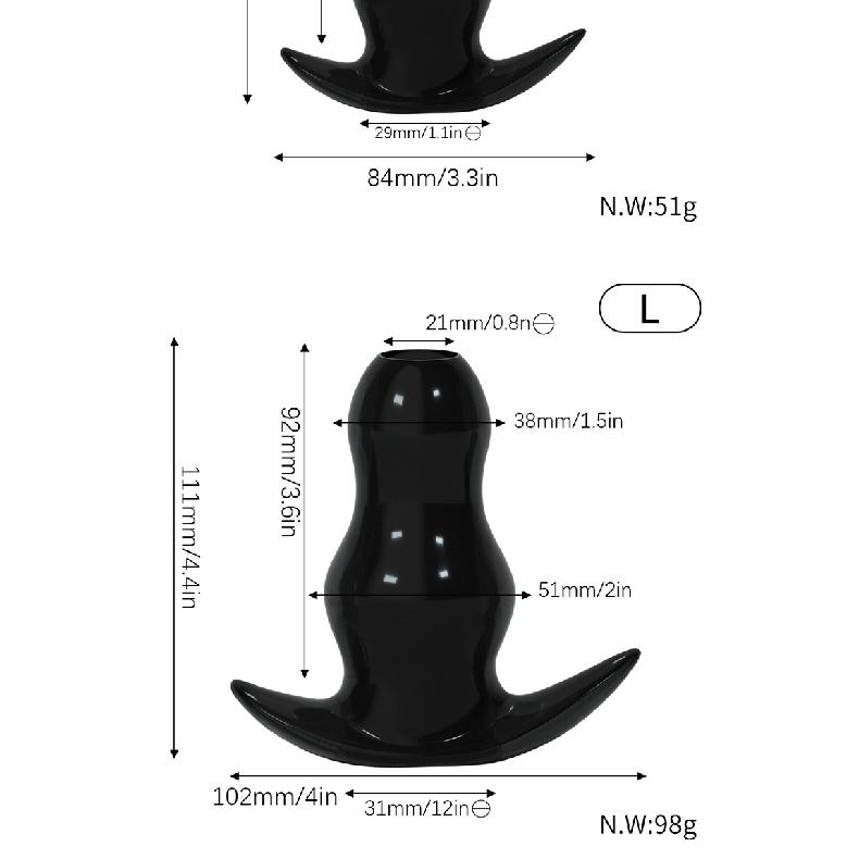 5 Sizes Hollow Anal Plug/Dilator/Dildo Soft Speculum Prostate Massager Butt Plug Set Intimate/Enema Sex Toys For Women Men