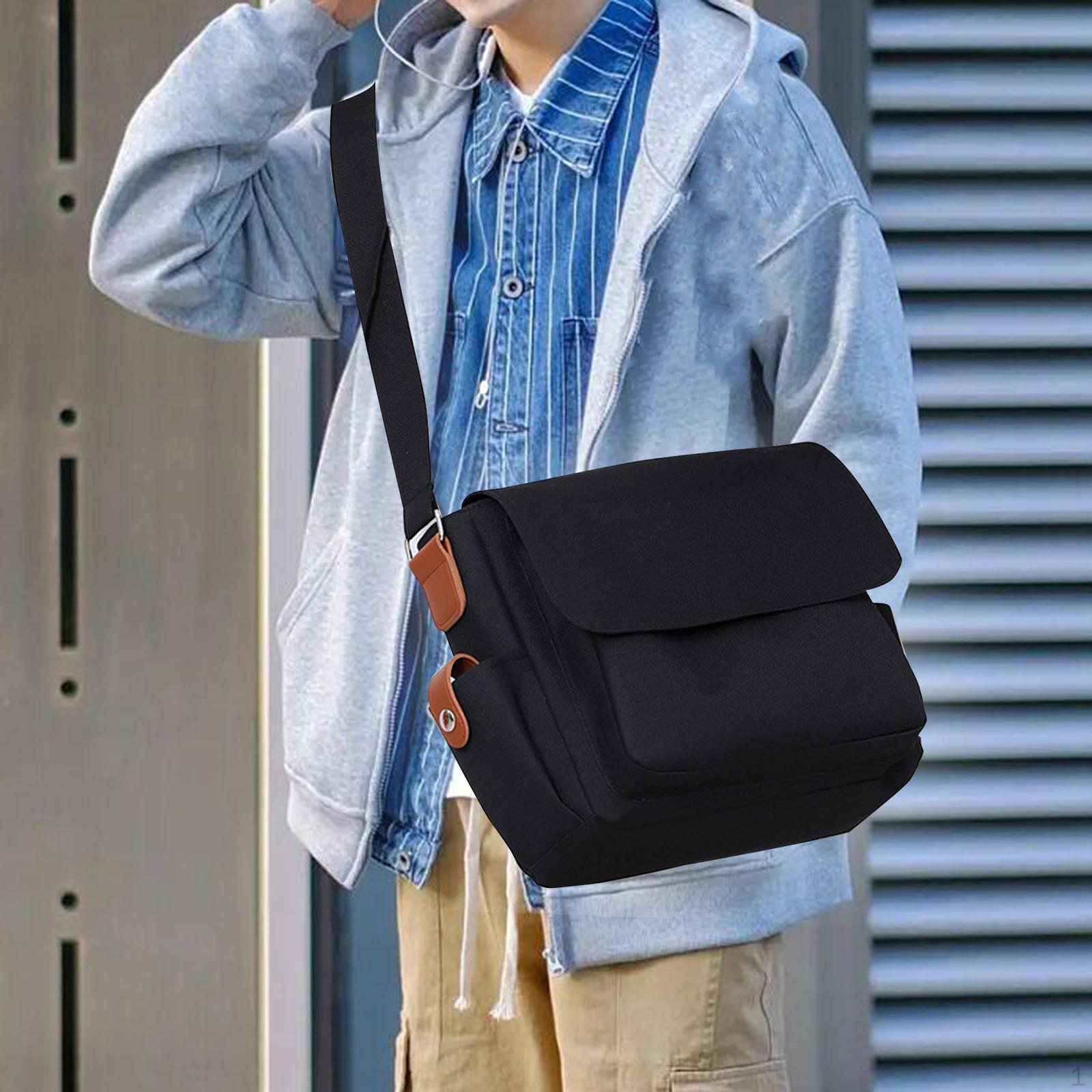 

Мужская сумка через плечо, сумка для покупок на молнии, легкая сумка-тоут для чёрный