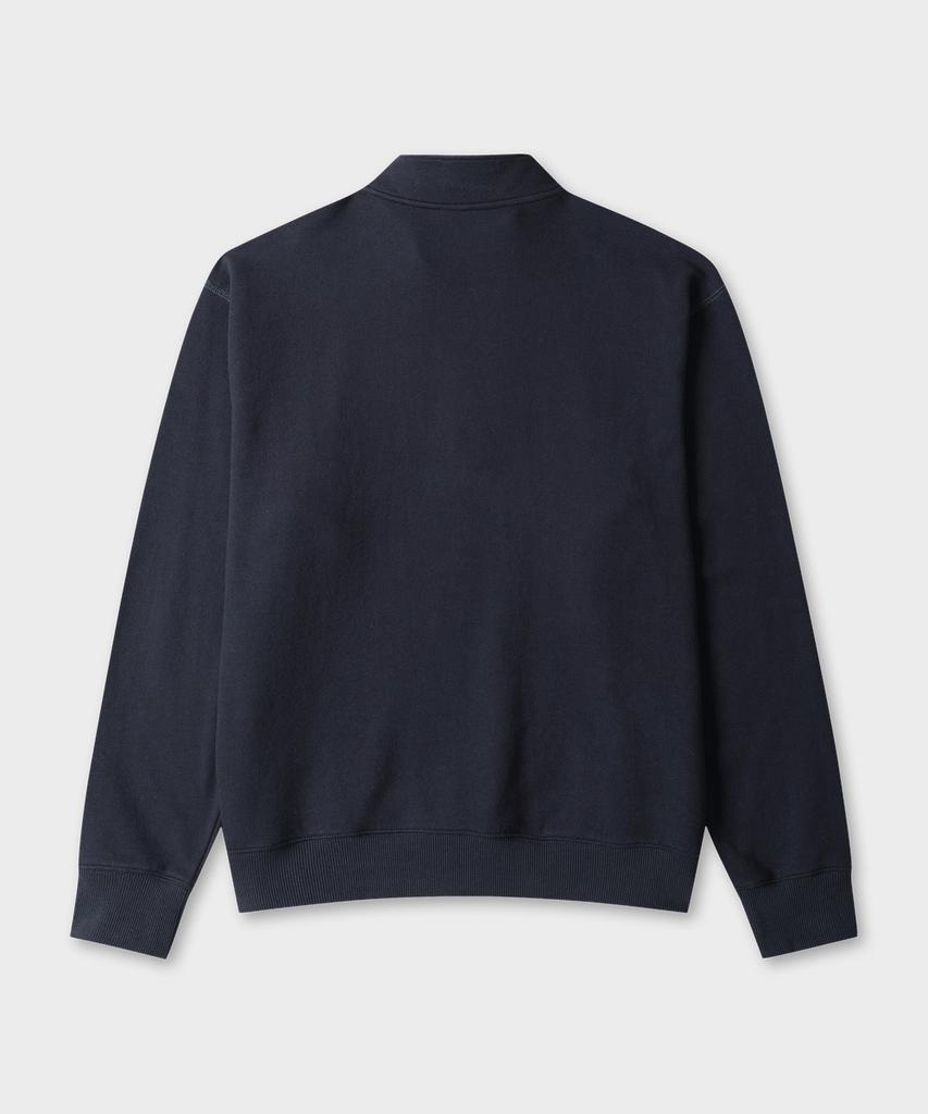 TAILDERN Paul Cotton Quarter Zip-Up Sweatshirts Navy