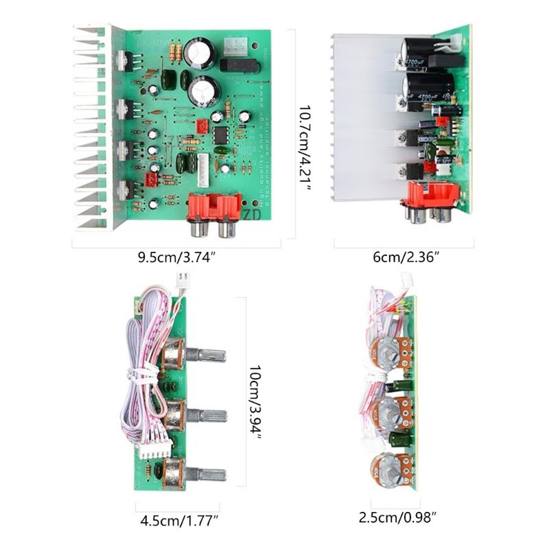 DX-418 Powerful 60W Subwoofer Amplifier Board High Powers 2.1 Channel 60Wx3 Power Amplifier Plate for  Speaker System