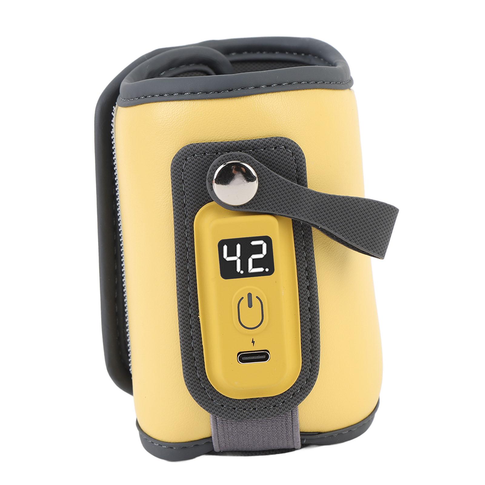 Baby Milk Warmer 5 Temperature Settings LCD Dislay Portable Fast Heating Baby Bottle Warmer for Travel