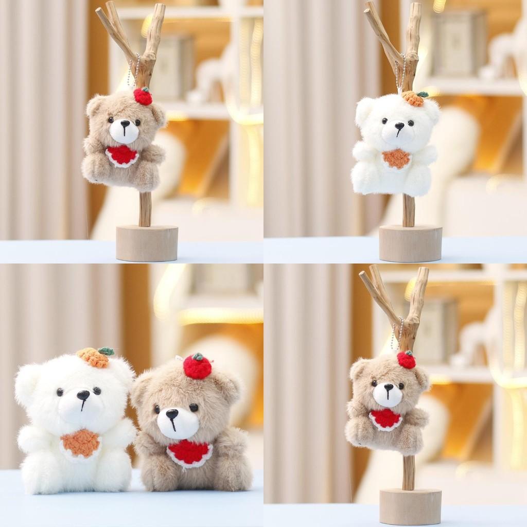 Bear Plush Toy Keychain With Soft Short Plush For Girls Gift Bag Decor