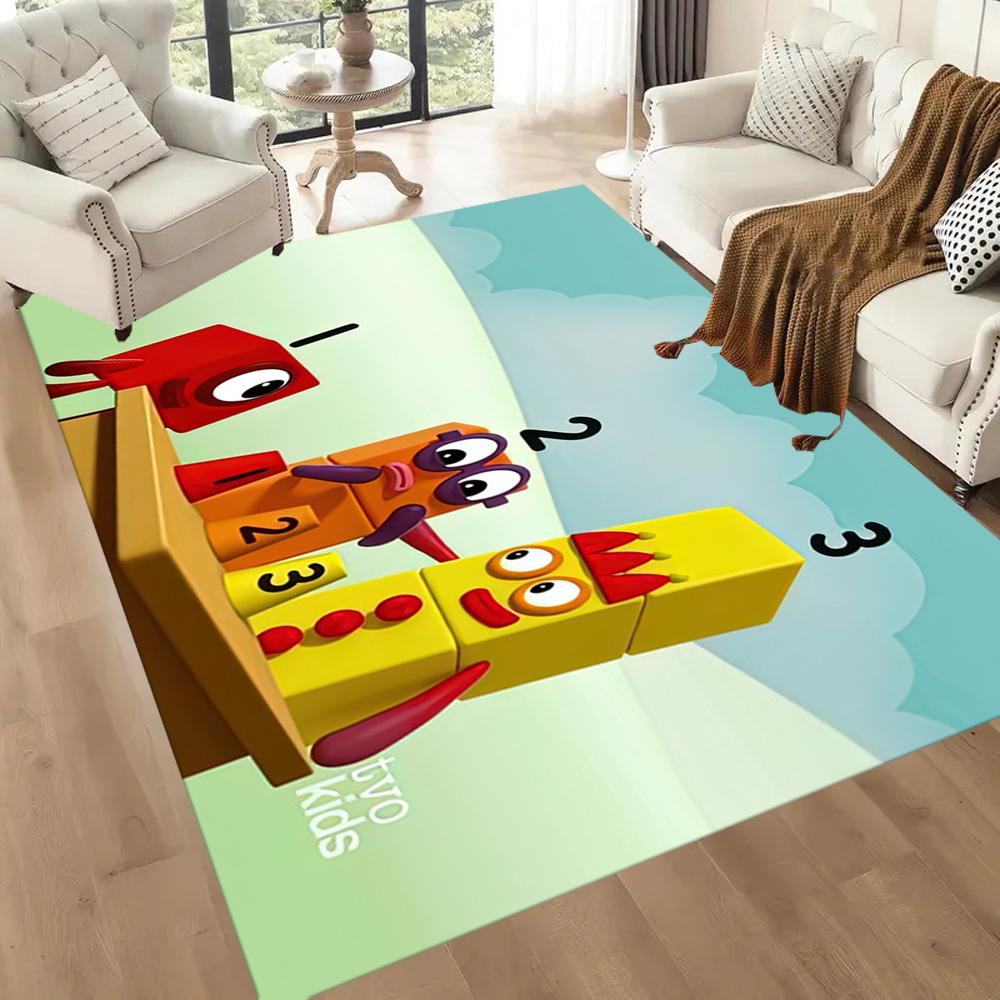 Numberblocks Floor Mat Design for Study room Bedrooms Dormitory Entryway Anti-slip Rug Anime Office Decor Perfect Birthday/Christmas Gift Idea