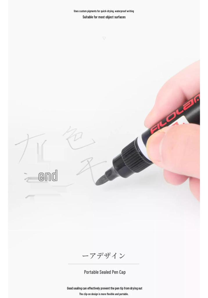 Feloran Gray Oily Marker Pen - Colorfast, Scratch-Resistant, Quick-Drying, Non-Erasable, Waterproof, for Industrial Marker Repair, 1MM