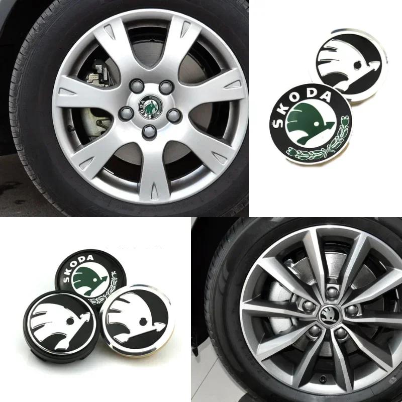 Hxrbn0 56/60/65mm Metal for Skoda Logo Car Wheel Center Caps Fabia Rapid Kodiaq Octavia 2 A7 Tour RS Superb Kamiq Yeti Karoq Decoration