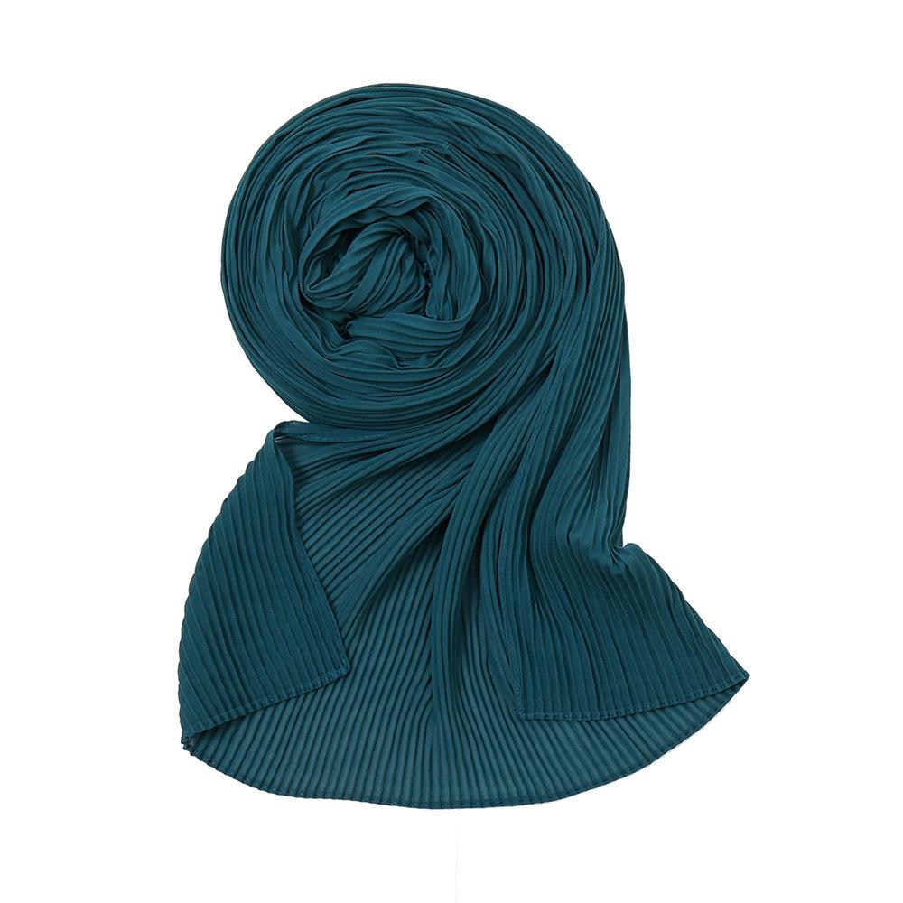 New Autumn Chiffon Wrinkles Scarf For Women Lady Solid Color Thin Scarves Soft Shawl Foulard Viscose Spring Female Wrap Shawls