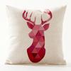 Decorative Throw Pillows Case Geometric Colorful Animals Deer Nordic Style Cotton Linen Couch Cushion Cover For Sofa Home Decor