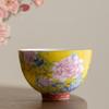 6 Stück/Set Chinesischer Stil Keramiktasse Blume Emaille Tasse Kung Fu Teegeschirr Teetasse Büro