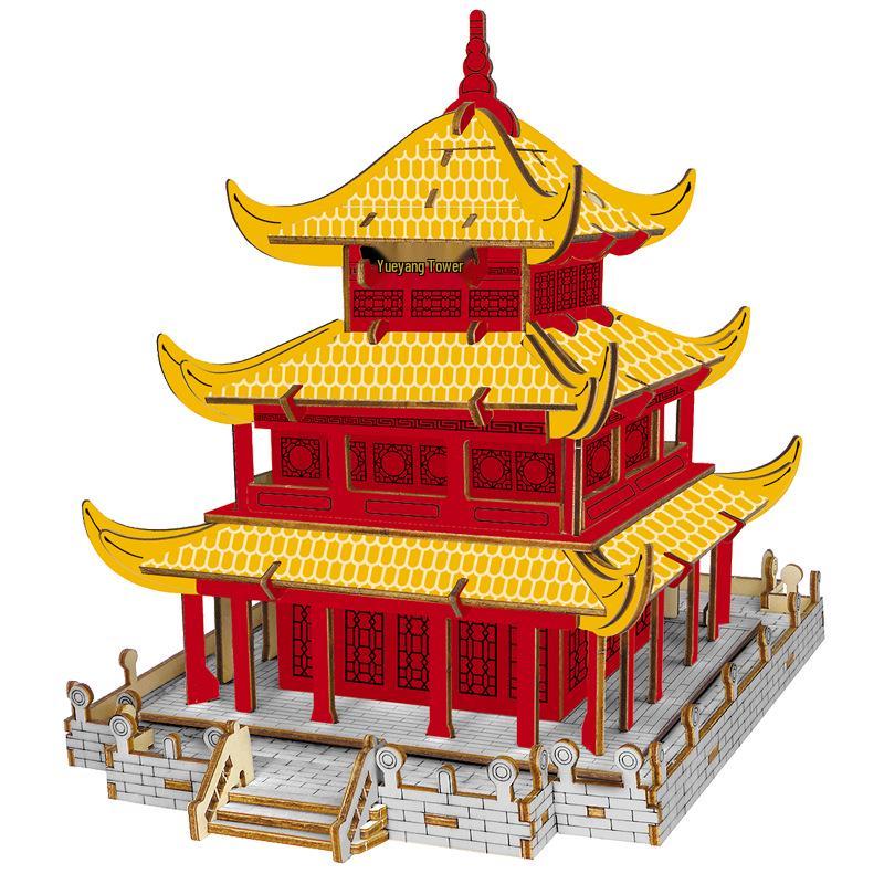DIY Wooden 3D Puzzle: Chinese Architectural Model Educational Toy & Souvenir