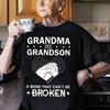 ZIMOXUAN Grandma and Grandson A Bond That Can't Be Broken T-Shirt Grandma T Shirt