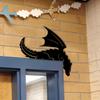 Metal Dragon Wall Art Durable Iron Decor Glam Style Indoor Outdoor