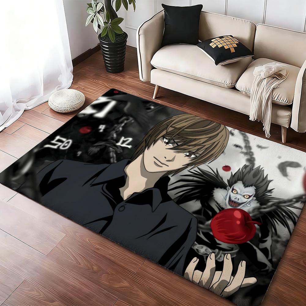 Classic Comic D-Death Note Floor Mat Soft Thickened Absorbent Non-Slip Bedroom Living Room Door Mat Home Decor Flannel Rugs