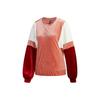 Women's Color-Blocked Loose Fit Pullover Crewneck Sweatshirt, Pink
