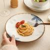 Japanese Ceramic Ink Wash Bowl and Plate Set - Tableware for Home Dining