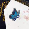 Women Brooch Enamel Butterfly Design Healing Ribbon Pin Non-Slip Buckle Scarf Badge Sweater Cardigan Bag Accessories