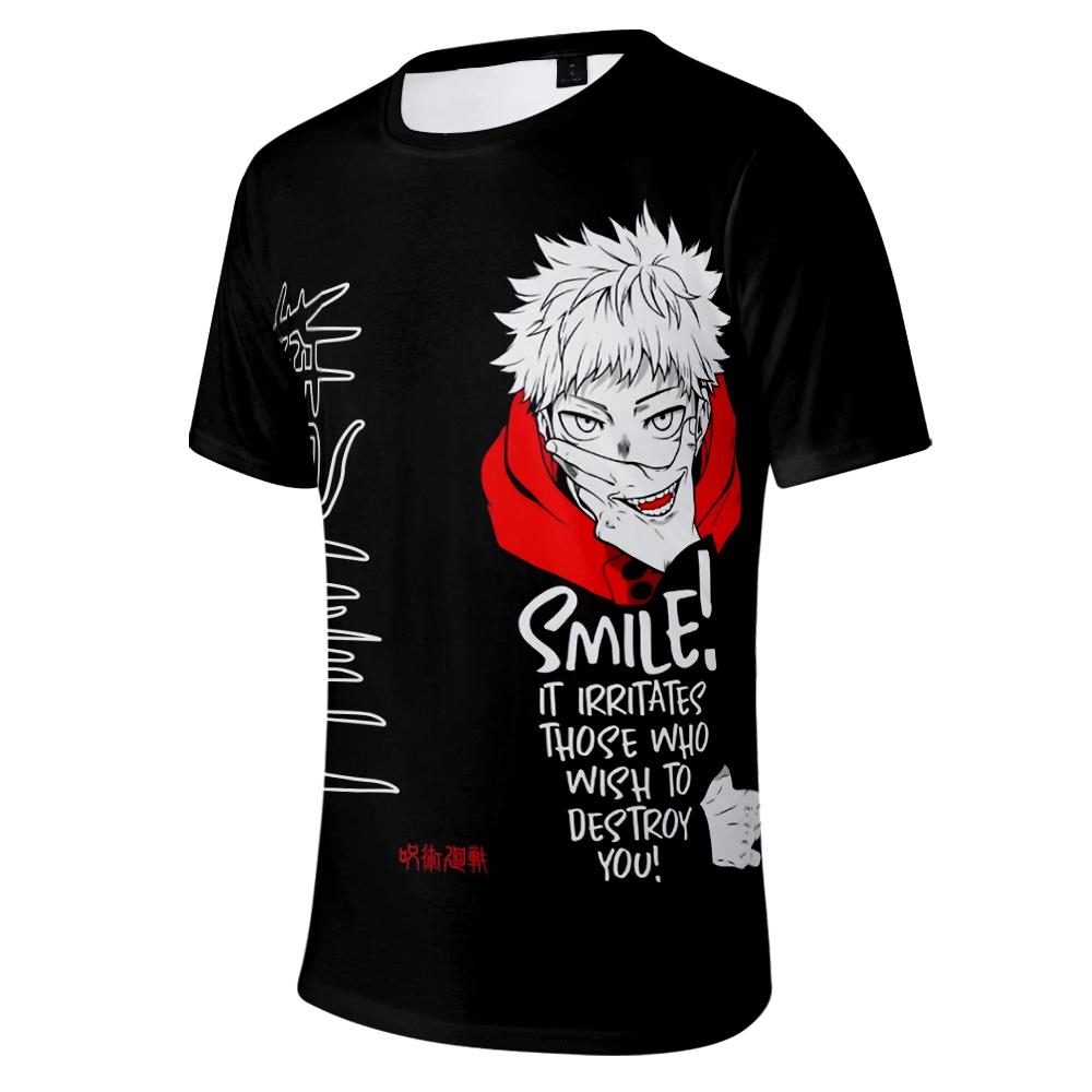 Jujutsu Kaisen Anime Women Men's T-shirts Anime Printed O-Neck Oversized Short Sleeves Fashion Mens Clothing Streetwear